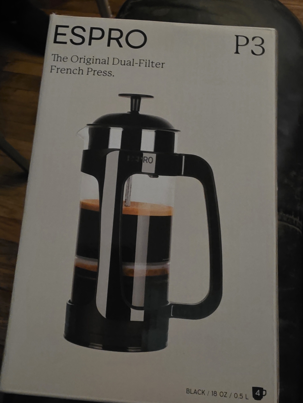 Espro P3 Black Dual-Filter French Press Coffee Maker